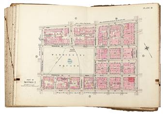 (NEW YORK CITY.) Bromley, G. W. Atlas of the City of New York. Borough of Manhattan. Volume One Battery to 14th Street. * Volume